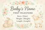 poster with baby's name or milestone design