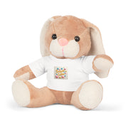 Adorable Plush Toy with Custom T-Shirt | Teddy Bear, Bunny, Elephant, Sheep – Perfect Gift for Kids & Baby Showers