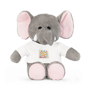 Adorable Plush Toy with Custom T-Shirt | Teddy Bear, Bunny, Elephant, Sheep – Perfect Gift for Kids & Baby Showers