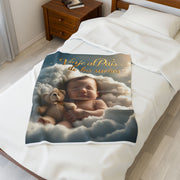 Velveteen Plush Blanket for Cozy Dreams, Baby Shower Gift, Nursery Decor, Soft Blanket, Travel, Sleep Comfort