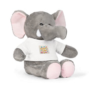 Adorable Plush Toy with Custom T-Shirt | Teddy Bear, Bunny, Elephant, Sheep – Perfect Gift for Kids & Baby Showers